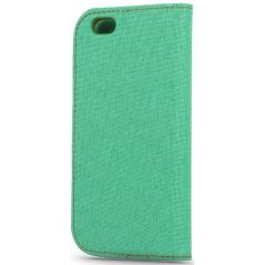 Housse Etui Folio Revêtement en Tissu Série Canvas pour LG K4 - Vert/Marron