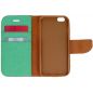 Housse Etui Folio Revêtement en Tissu Série Canvas pour LG K4 - Vert/Marron