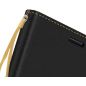 Housse Etui Folio Série Smart Fancy pour Apple iPhone 15 - Noir/Or