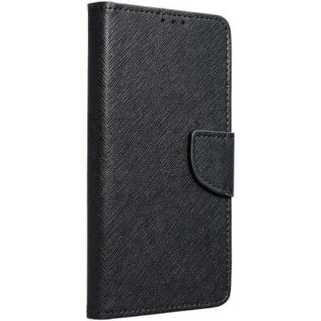 Housse Etui Folio Série Smart Fancy pour Samsung Galaxy J6 - Noir