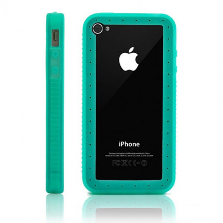 Bumper en Silicone souple pour Apple iPhone 4/4S - Vert Bouteille