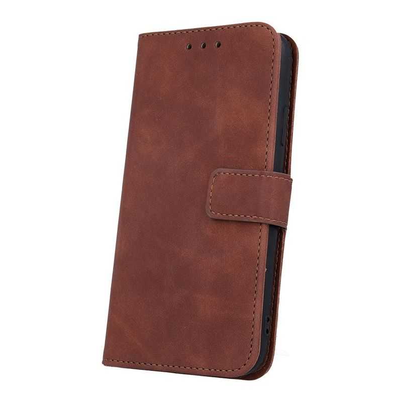 Housse Etui Folio Série Smart Velvet pour Apple iPhone 12, iPhone 12 Pro - Marron