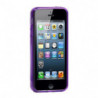Coque Rigide à Dos Transparent et Contour de Violet pour Apple iPhone 5/5S/SE