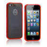 Coque Rigide à Dos Transparent et Contour de Rouge pour Apple iPhone 5/5S/SE