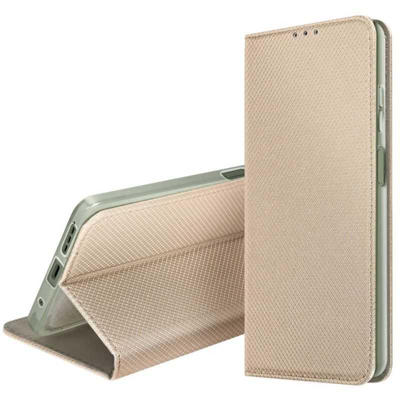 Housse Etui Folio Série Smart Magnet pour Motorola Moto G04, Moto G04s, Moto G24 - Or