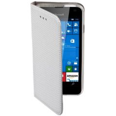 Housse Etui Folio Série Smart Magnet pour Microsoft Lumia 550 - Argent