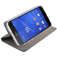 Housse Etui Folio Série Smart Magnet pour SONY Xperia Z3 - Gris