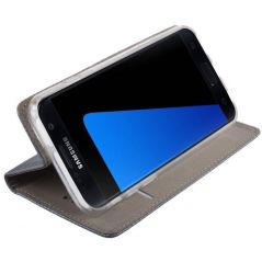 Housse Etui Folio Série Smart Magnet pour Samsung Galaxy S7 - Gris