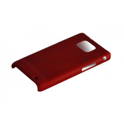 Coque Rigide Soft Touch Touché Gomme pour Samsung Galaxy S2 - Rouge