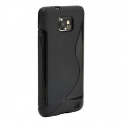 Coque Semi-Rigide en TPU - Design S-Case pour Samsung Galaxy S2 - Noir