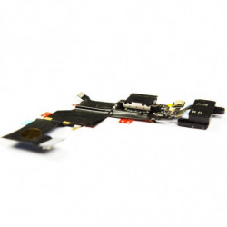 Nappe Connecteur de charge + Micro + Prise Jack + Antenne Gsm pour Apple iPhone 5S - Noir