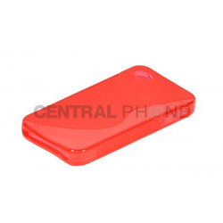Coque Semi-Rigide en TPU - Design S-Case pour Apple iPhone 4/4S - Rouge