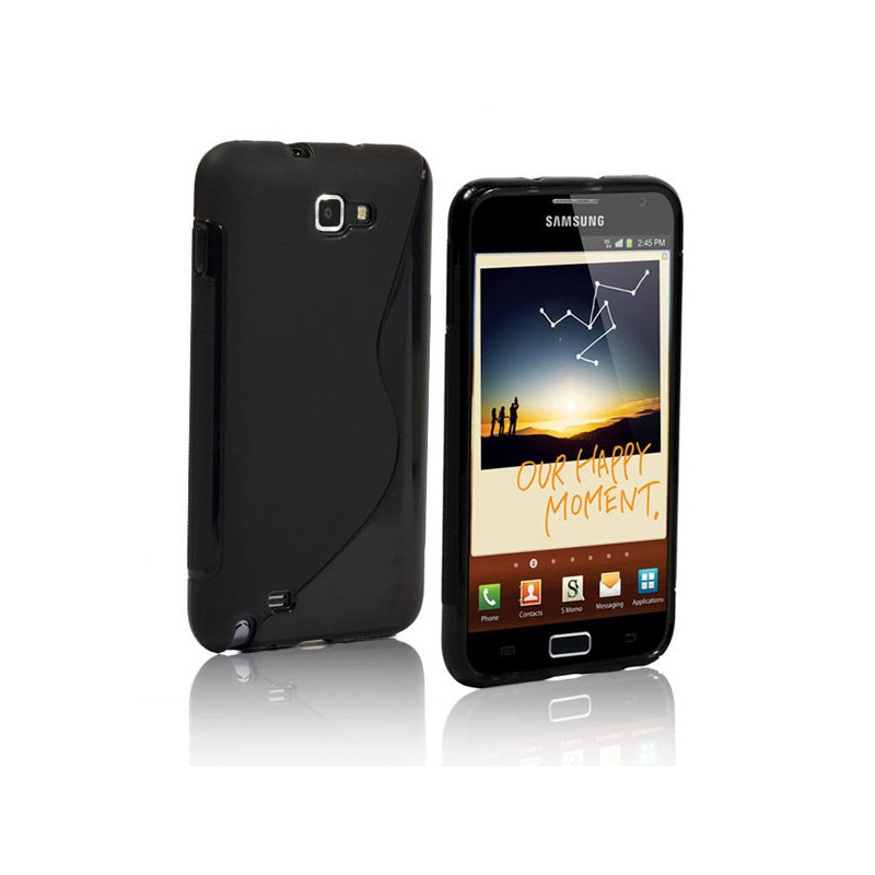 Coque Semi-Rigide en TPU - Design S-Case pour Samsung Galaxy Note (N7000) - Gris