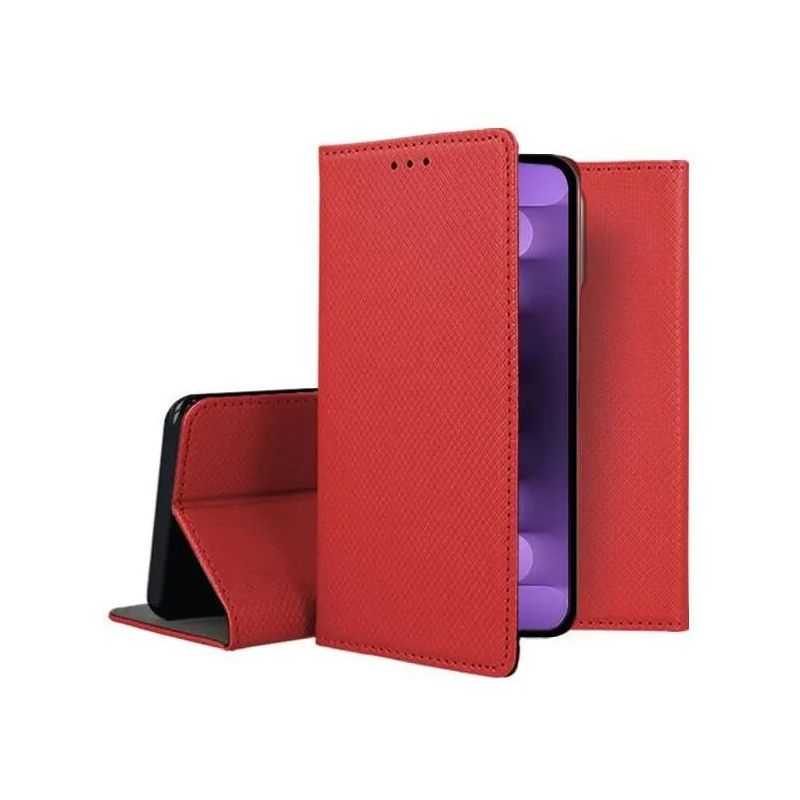 Housse Etui Folio Série Smart Magnet pour Samsung Galaxy J6 - Rouge