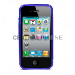 Coque Semi-Rigide en TPU - Design S-Case pour Apple iPhone 4/4S - Bleu