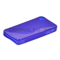 Coque Semi-Rigide en TPU - Design S-Case pour Apple iPhone 4/4S - Bleu