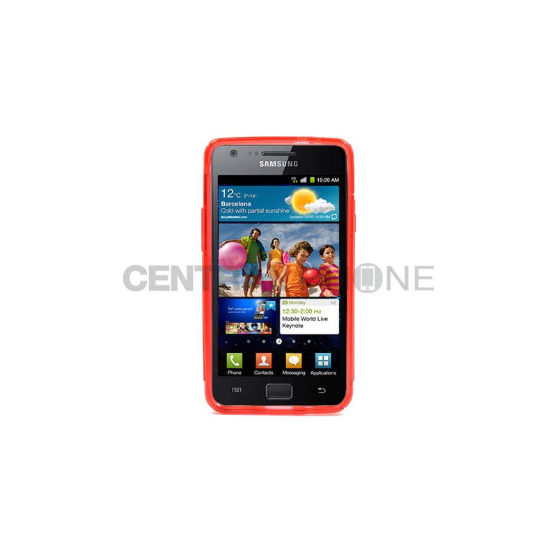 Coque Semi-Rigide en TPU - Design S-Case pour Samsung Galaxy S2 - Rouge