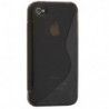 Coque Semi-Rigide en TPU - Design S-Case pour Apple iPhone 4/4S - Fumé
