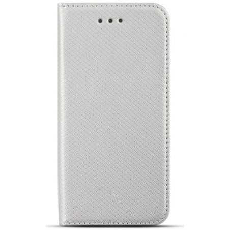 Housse Etui Folio Série Smart Magnet pour Samsung Galaxy J5 (2016) - Argent