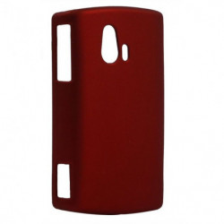 Coque Rigide Soft Touch Touché Gomme pour Sony Ericsson Xperia mini - Rouge