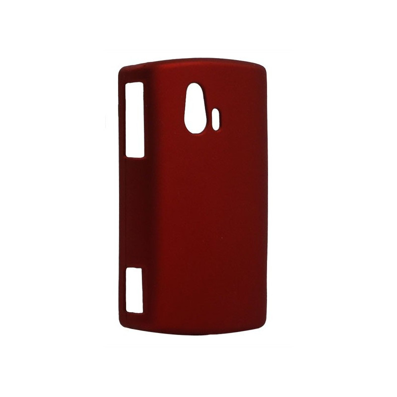 Coque Rigide Soft Touch Touché Gomme pour Sony Ericsson Xperia mini - Rouge
