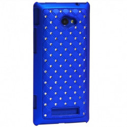 Coque Rigide mini Diamant pour HTC Windows Phone 8X - Bleu Roi