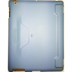 Coque avec Rabat Magnétique et fonction support pour Apple iPad 2/3/4 - Bleu Ciel - Interieur Beige