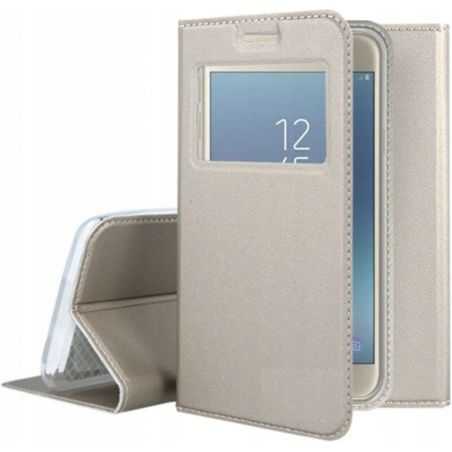 Housse Etui Folio Série Smart Look pour Samsung Galaxy J6 - Or