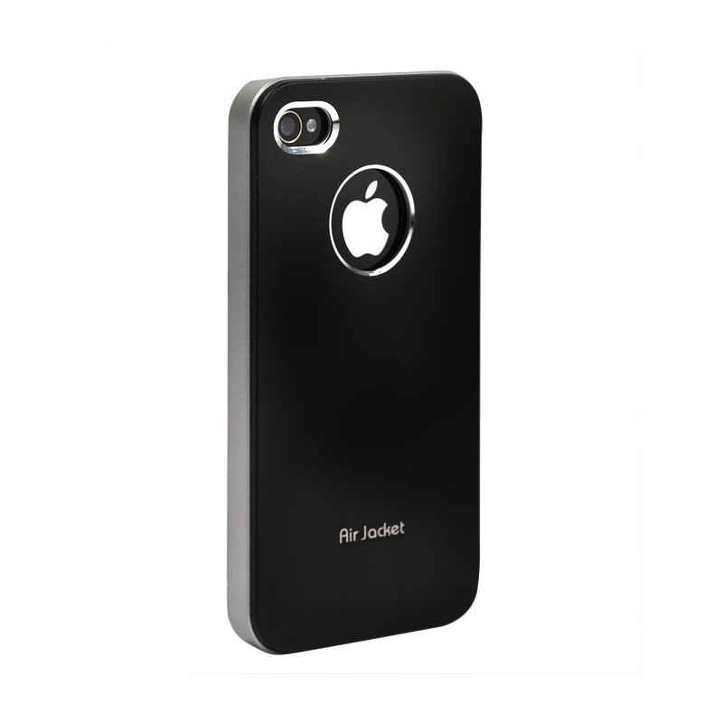 Coque Métalisée Air Jacket pour Apple iPhone 4/4S - Noir et Argent