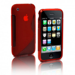 Coque Semi-Rigide en TPU - Design S-Case pour Apple iPhone 3G/3GS - Rouge
