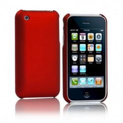 Coque Rigide Soft Touch Touché Gomme pour Apple iPhone 3G/3GS - Rouge