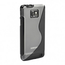 Coque Semi-Rigide en TPU - Design S-Case pour Samsung Galaxy S2 - Noir et Transparent