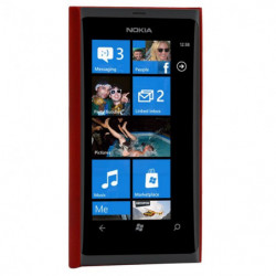 Coque Rigide Soft Touch Touché Gomme pour Nokia Lumia 800 - Rouge