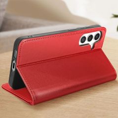 Housse Étui Folio Cuir véritable Clapet Porte-carte pour Samsung Galaxy A54 5G - Bourgogne