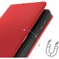 Housse Étui Folio Cuir véritable Clapet Porte-carte pour Samsung Galaxy A54 5G - Rouge