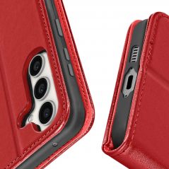 Housse Étui Folio Cuir véritable Clapet Porte-carte pour Samsung Galaxy A54 5G - Bourgogne