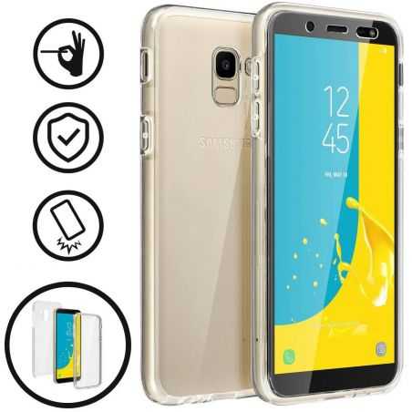 Coque Intégrale Avant + Arrière Rigide Transparent pour Samsung Galaxy J6