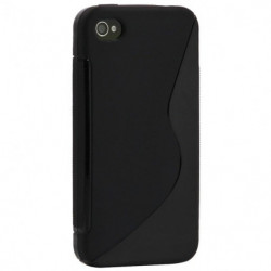Coque Semi-Rigide en TPU - Design S-Case pour Apple iPhone 4/4S - Noir