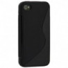 Coque Semi-Rigide en TPU - Design S-Case pour Apple iPhone 4/4S - Noir