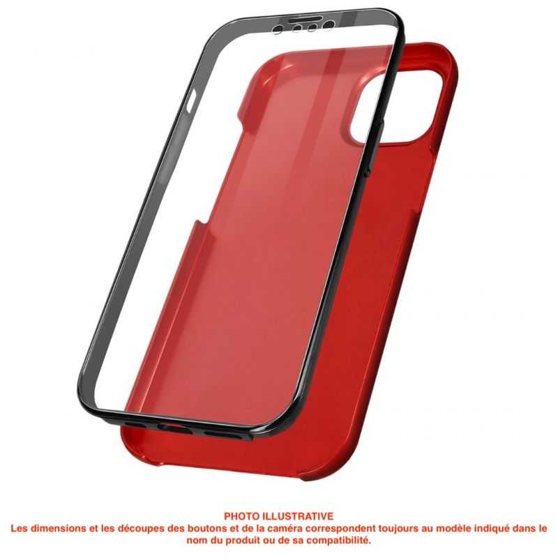 Coque Intégrale Avant Transparent et Arrière Rigide Rouge pour Samsung Galaxy Note 10 Plus