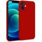 Coque Semi-rigide Silicone Toucher gomme pour Apple iPhone 12 mini - Rouge