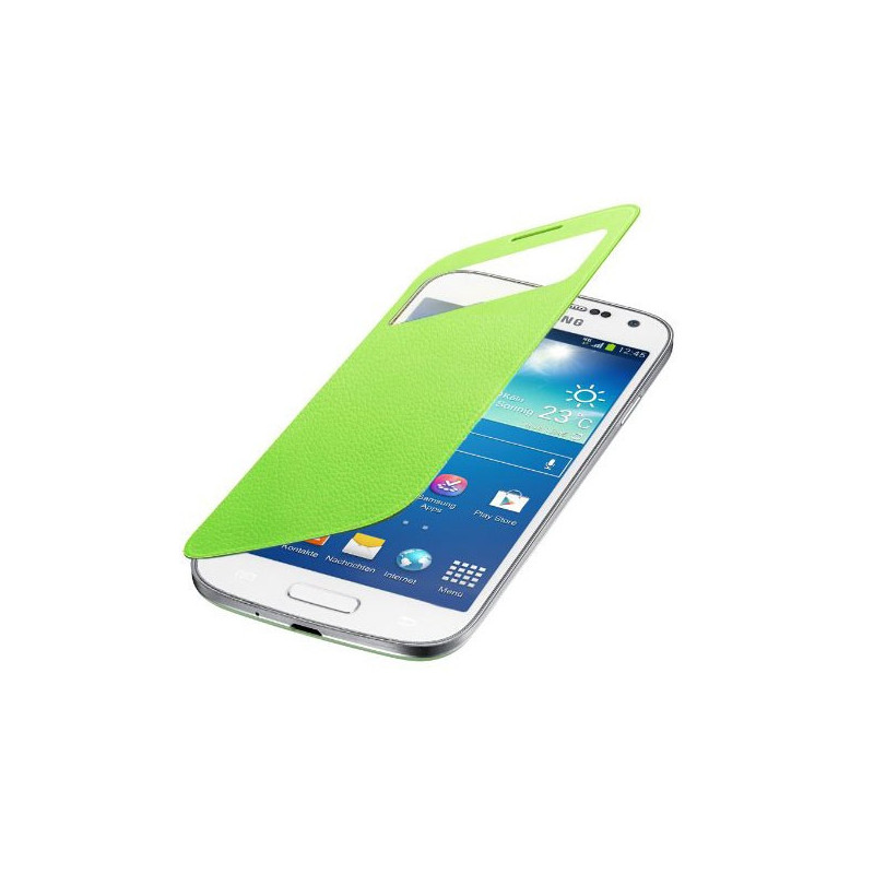 Etui S View Cover en Résine pour Samsung Galaxy S4 mini - Vert Pomme