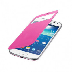 Etui S View Cover en Résine pour Samsung Galaxy S4 mini - Rose