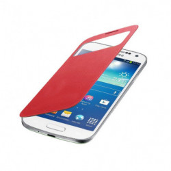 Etui S View Cover en Résine pour Samsung Galaxy S4 - Rouge