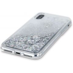 Coque Liquide Pailette éclat scintillant pour Samsung Galaxy A03s - Argent