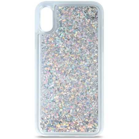 Coque Liquide Pailette éclat scintillant pour Samsung Galaxy S21 FE 5G - Argent