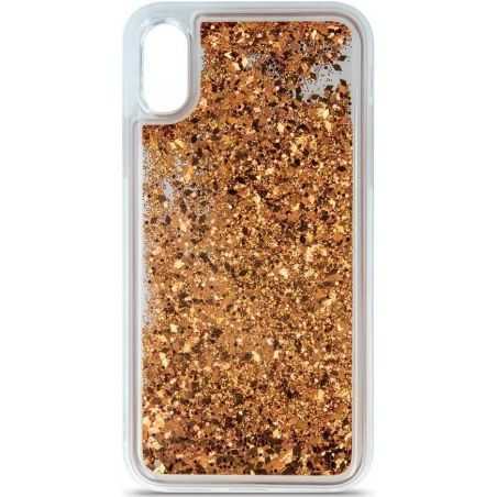 Coque Liquide Pailette éclat scintillant pour Samsung Galaxy S21 FE 5G - Or