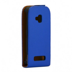 Housse Étui Ultra-Fin à Rabat avec fermeture magnétique pour Nokia Lumia 610 - Bleu