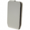 Housse Étui rigide à Rabat avec Languette aimantée pour Samsung F480 Player Style - Blanc - Effet Croco