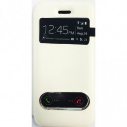 Etui S View Cover en Résine pour Apple iPhone 5/5S/SE - Blanc
